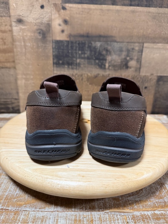 Skechers Equalizer Persistent Brown Leather Slip On Loafers Men’s Size 10 main image 5
